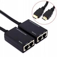 Кабель конвертер HDMI в LAN по витой паре RJ45 30М