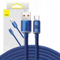 Kabel Baseus USB - USB typ C 2 m niebieski