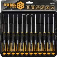 VOREL 64555 НАБОР ПРЕЦИЗИОННЫХ ОТВЕРТОК И КРЮЧКОВ 12 ШТ.
