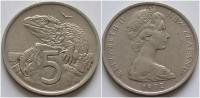 Nowa Zelandia 5 centów 1972 r.