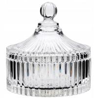 Cukiernica szklana kryształowa na świece cukier ozdobna