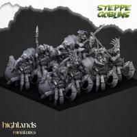 Mounted Coast Goblins - Highlands Miniatures UNIT (5 szt) + CMD (3 szt)