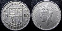 Mauritius 1 rupia 1950