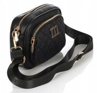 MONNARI Trim стеганая черная сумка-мессенджер с регулируемым ремешком