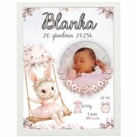 Детская Метрика Изображение Персонализированный Подарок На Крещение А4 Рамка