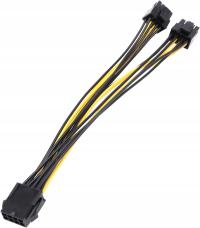 PCI-E кабель 6pin к 8pin кабель-адаптер 6-pin 18 см для видеокарты