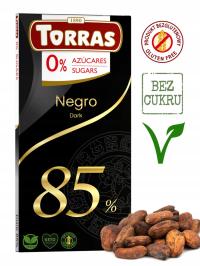 Шоколад горький 85% какао без сахара Торрас 75 г
