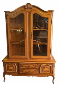 Witryna w Stylu Klasycznym Miodowy Dąb 194 cm