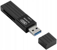 XO кард-ридер 2в1 DK05B USB 3.0 черный