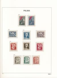 Polska 1953, zestaw znaczków, 46 sztuk, czyste **