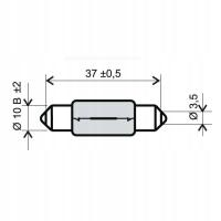 ŻARÓWKA T11X39 RURKA 12V 10W