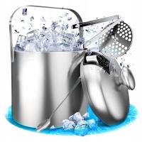 WIADERKO DO LODU POJEMNIK TERMICZNY STALOWY NA KOSTKI LÓD WIADRO COOLER