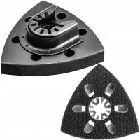 Stopa szlifierska DELTA z rzepem 83x83x83mm, szybkozłączna Graphite 56H013