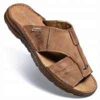 PanSzew / мужские кожаные тапочки из натуральной кожи; удобная кожаная обувь; 39-46