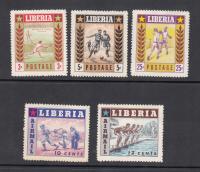 LIBERIA Mi 471-475 SPORT z 1955