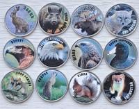 Украина набор из 12 монет цвет Красная книга