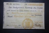 RADEBURG STADTGIROKASSE NIEMCY 1923 100 MILLIARDEN