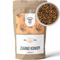 NASIONA KONOPI NIEŁUSKANE konopia ZIARNO siemię konopne 500g - SPIŻARENKA