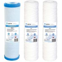 ZESTAW FILTRÓW WODY DO DOMU WKŁAD FILTRUJĄCY WĘGLOWY SZNURKOWY USTM