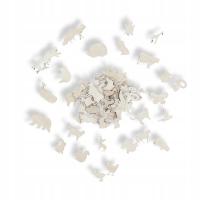 Zwierzątka mini ze sklejki do ozdabiania MIX 50 SZT zestaw kreatywny