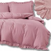 POŚCIEL Z FALBANKĄ 140x200 + POSZEWKA 70x80 KOMPLET POŚCIELI Z FALBANĄ