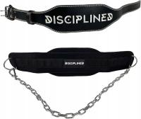 ZESTAW PAS SKÓRZNAY + PAS DO PODCIĄGANIA/DIPÓW Z ŁAŃCUCHEM ROZMIAR M 120CM