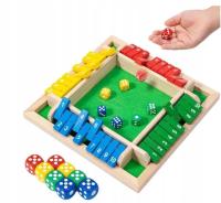 GRA PLANSZOWA LOGICZNA ZAMKNIJ PUDEŁKO SHUT THE BOX IDEALNA PREZENT KOŚCI