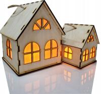 Рождественский фонарь Roraty светодиодный декор деревянный домик