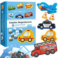 Układanka Magnetyczna Pojazdy Auta Książka Smily Play dla dzieci 3+ Puzzle