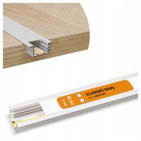 Profil LED Aluminiowy Do Taśma Anodowany Wpuszczany Frez Klosz Mleczny 3m