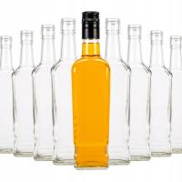 50 SZT BUTELKI SZKLANE NA BIMBER NALEWKI WÓDKĘ WINO WALKER 500 ML DO WHISKY