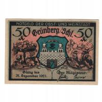 Banknot, Niemcy, Grünberg, 50 Pfennig, personnage,