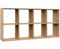 КНИЖНАЯ ПОЛКА MALAX 2X4 DAB ARTISAN, 8 ПОЛОК, ОТКРЫТЫЙ ШКАФ ДЛЯ ИГРУШЕК