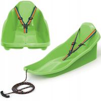 Sanki ślizgacz ślizg dla dzieci oparciem bezpieczne pasy zielone rączka