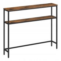 Praktyczna wąska konsola z 2 otwartymi półkami 100 cm do przedpokoju salonu