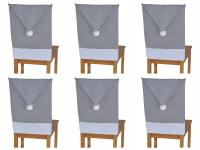 Świąteczne pokrowce CZAPKI MIKOŁAJA na krzesła NIE Z FLIZELINY 6 szare