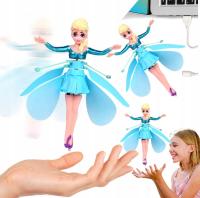 Летающая Кукла Дрон Голубая Блондинка С Ручным Управлением Сияет Летом