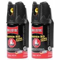 Перцовый аэрозоль защитный газовый конус очень мощный немецкий KO FOG 40 мл 2 шт