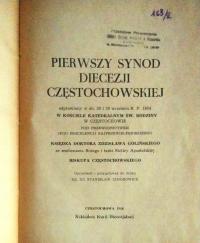Pierwszy Synod Diecezji Częstochowskiej Zimorowicz