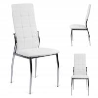 Krzesło do Jadalni Glamour Skórzane K209 Białe