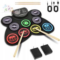 ЭЛЕКТРОННЫЙ НАБОР УДАРНЫХ 9 ПЭДОВ ДЛЯ ВЗРОСЛЫХ И ДЕТЕЙ ПОРТАТИВНЫЙ