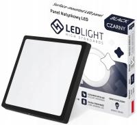 PLAFON LED 18W czarny panel natynkowy 21 X 21 cm CCD neutralny 4000K