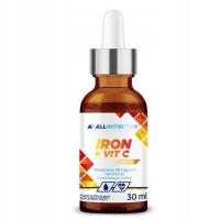 ALLNUTRITION IRON + VIT C DROPS 30ml ŻELAZO WITAMINA C W KROPLACH ODPORNOŚĆ
