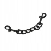 Łańcuszek z karabińczykami w dwóch długościach 361210010 - czarny, krótki