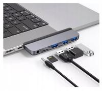 4Apple.pl HUB Adapter do MacBook Pro 14 16 M1 M2 M3 3xUSB microSD Jack