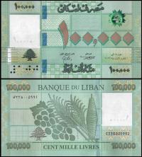 Liban 100000 Livres 2022 P-95e UNC