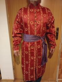 Zupan czerwony ze wzorem wieniec laurowy. Pas gratis !!!