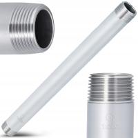 Rura Gwintowana 1'' GZ 300 mm Sztucer Króciec STALOWA MOCNA OCYNKOWANA EM