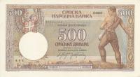 [MB12093] Serbia 500 dinarów 1942 UNC-