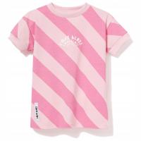 TuSzyte | Bawełniana tunika krótki rękaw, różowa, szyta w PL R.104/110